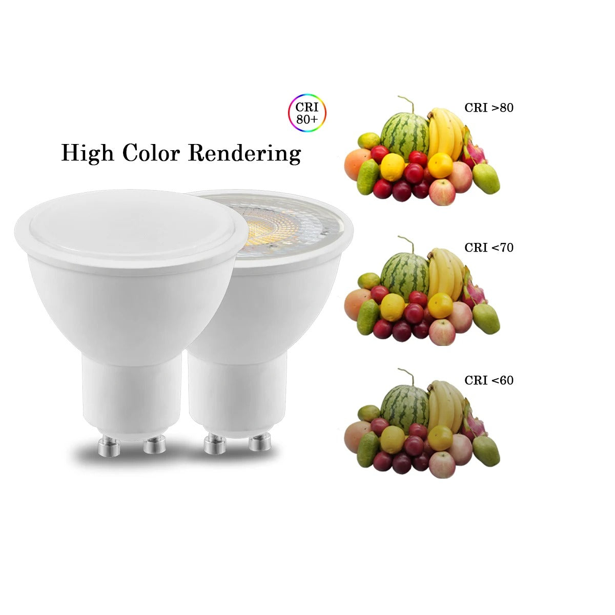 GU10 Led Bulbs Warm White, 5W, Dimmable Spotlight Bulbs GU10 Led Bulbs Warm White, 5W, Dimmable Spotlight Bulbs